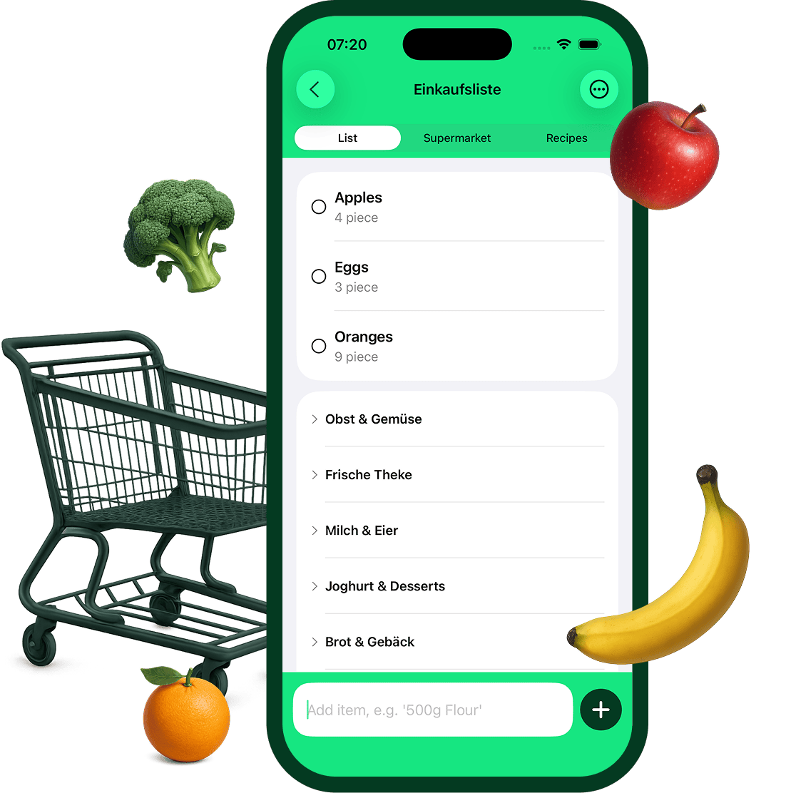 Plate Parrot Grocery List